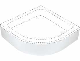 Osłona brodzika półokrągła 80 cm Plus Ii biały DEANTE