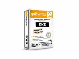 Zaprawa do klejenia, szpachlowania wełny i styropianu biała 25 kg QUICK-MIX