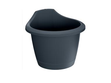 Zdjęcie: Doniczka Respana Wall antracytowy 24 cm PROSPERPLAST