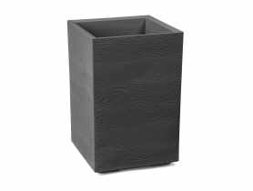 Kwietnik Karo 400x400x600 mm deska recycled, antracyt LAMELA