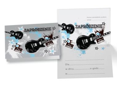 Zdjęcie: Zaproszenie ZZ-049 Gitary KUKARTKA