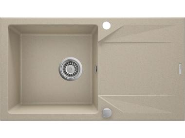 Zdjęcie: Zlewozmywak Evora piaskowy granit 1K Z/O 780x440x193, space saver DEANTE