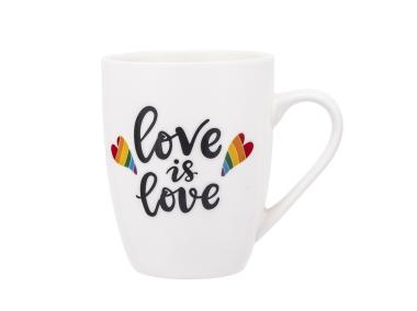 Zdjęcie: Kubek baryłka 340 ml dekoracja Love is love biały ALTOM DESIGN