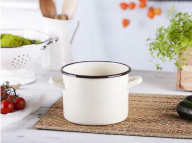 Zdjęcie: Garnek prosty 2,4 L - 16 cm kremowy SILESIA