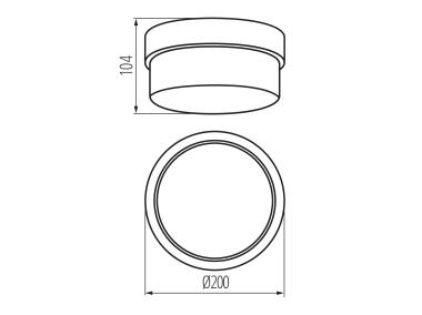 Zdjęcie: Plafoniera hermetyczna, max 100 W Tuna Mini N KANLUX