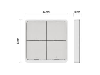 Zdjęcie: Przełącznik GoSmart scen IP-2004ZW, ZigBee 3.0, czteroprzyciskowy EMOS