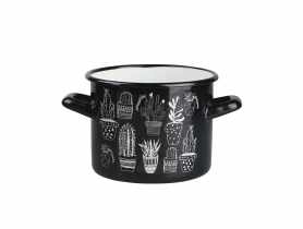 Garenk prosty Cactus black 3,6 L - 18 cm czarny ALTOMDESIGN