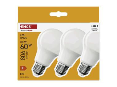 Zdjęcie: Żarówka LED Basic 8,8 W neutralna biel - 3 szt. EMOS