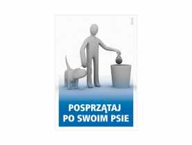 Oznaczenie D25 "Posprzątaj po swoim psie" 14,8x21 płyta METRO