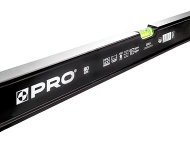 Zdjęcie: Poziomnica PRO900 Heavy Duty malowana czarna dwustronnie frezowana z uchwytem 80 cm PRO