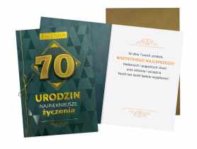 Karnet DK-1123 Urodziny 70 - cyfry, męskie KUKARTKA