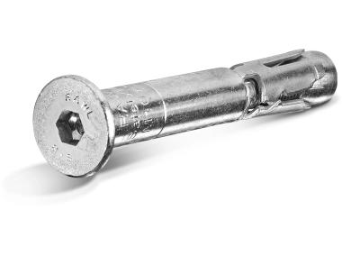 Zdjęcie: Rozprężna kotwa tulejowa SafetyPlus ze śrubą z łbem stożkowym R-SPL-C M12x125 mm 25 sztuk RAWLPLUG