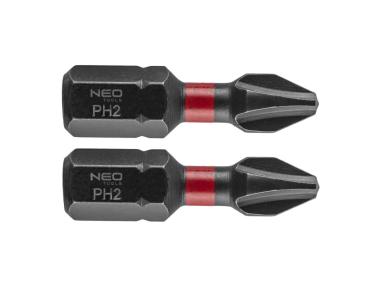 Zdjęcie: Bity udarowe PH2 x 25 mm, 2 szt. NEO TOOLS