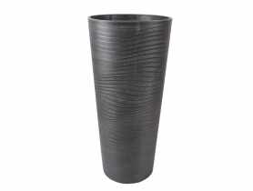 Donica z kompozytu 70 cm wysoka czarna TIN TOURS