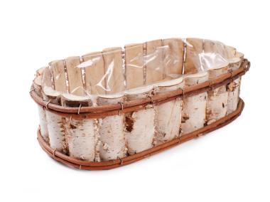 Zdjęcie: Balkonówka z brzozy z folią 45x26x12 cm owalna TIN TOURS