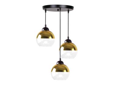 Zdjęcie: Lampa wisząca Contessa 3X40 W E27 czarny+złoty CANDELLUX