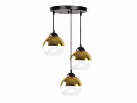 Lampa wisząca Contessa 3X40 W E27 czarny+złoty CANDELLUX
