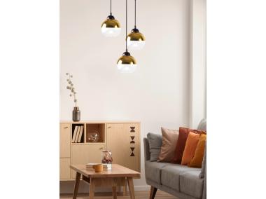 Zdjęcie: Lampa wisząca Contessa 3X40 W E27 czarny+złoty CANDELLUX
