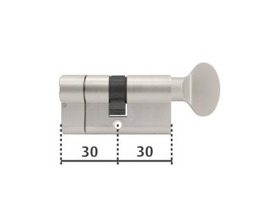 Zdjęcie: Wkładka z gałką Y2100 30/30G satyna YALE