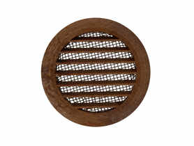 Kratka wentylacyjna drzwiowa okrągła 47 mm drewno ciemne VENTS