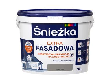 Zdjęcie: Farba Extra Fasadowa Ciemny Szar 10L N ŚNIEŻKA