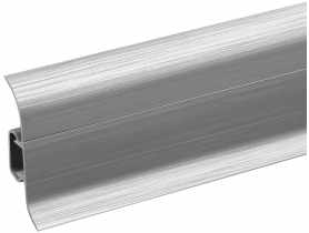 Listwa przypodłogowa PVC Premium Classic 22x59 mm; 2,20 m Aluminium szczotkowane Mat CEZAR