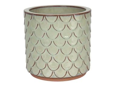Zdjęcie: Donica ceramika szkliwiona Cylinder 17x16 cm zielony CERMAX