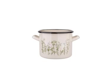 Zdjęcie: Garnek prosty Wild Herbs 1,5 L  -14 cm kremowy SILESIA