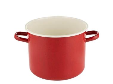 Zdjęcie: Garnek emaliowany Forte bez pokrywki 20 cm -5 L gładki czerwony EMALIA PLESZEW