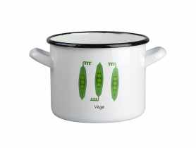 Garnek Modern vege groszek prosty 18 cm - 3,6 L  biały SILESIA