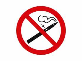 Oznaczenie "Zakaz palenia papierosów elektronicznych" 15x15 cm METRO