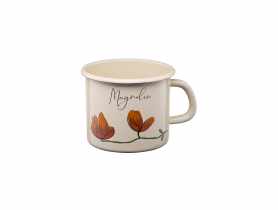 Kubek emaliowany z kalką Flores 12 cm/1 L wzór 1 GALICJA