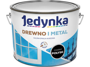 Zdjęcie: Emalia olejno-alkidowa drewno i metal czarny 10 L połysk JEDYNKA