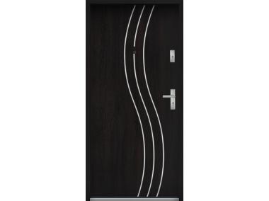 Zdjęcie: Drzwi wejściowe do mieszkań Bastion R-60 Heban 90 cm lewe OSP KR CENTER