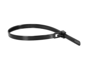 Zdjęcie: Opaski nylonowe demontowalne czarne 7,6 x 300 mm STALCO PERFECT