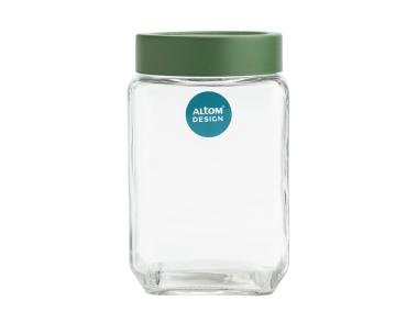 Zdjęcie: Pojemnik kwadratowy z zieloną pokrywką 700 ml ALTOM DESIGN