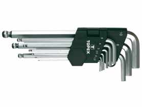 Klucze sześciokątne 1.5-10 mm, zestaw 9 sztuk TOPEX
