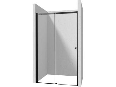 Zdjęcie: Drzwi przesuwne Kerria Plus nero 130 cm z powłoką, szkło Totalwhite DEANTE