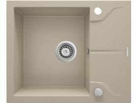 Zlewozmywak Andante piaskowy granit 1K Z/KO 590x490x194, space saver DEANTE