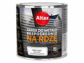 Farba do metalu 0,25 L biały mat ALTAX