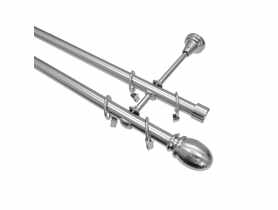 Karnisz podwójny 19/19 mm Par 240 cm nikiel GARDINIA