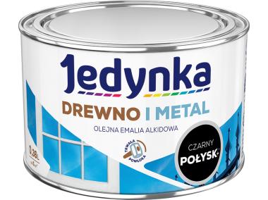 Zdjęcie: Emalia olejno-alkidowa drewno i metal czarny 0,36 L połysk JEDYNKA