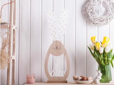 Zdjęcie: Figurka drewniana Zając Z Napisem 63,5x21,5x6,5 cm Wzór Ii ALTOMDESIGN