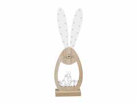 Figurka drewniana Zając Z Napisem 63,5x21,5x6,5 cm Wzór Ii ALTOMDESIGN
