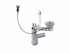 Syfon do zlewozmywaka granitowego 1-komorowego - Space-Saver Space-Saver Lux stal DEANTE