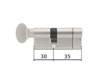 Zdjęcie: Wkładka z gałką Y2100 35/30G satyna YALE
