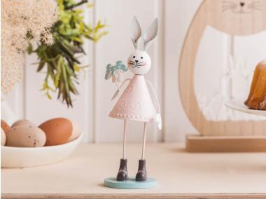 Zdjęcie: Figurka Metalowa Zając Z Muchomorkami 6,5x19 cm ALTOMDESIGN
