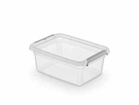 Pojemnik z pokrywką i klipsami Basestore 39x29x16,5 cm 12,5 L ORPLAST