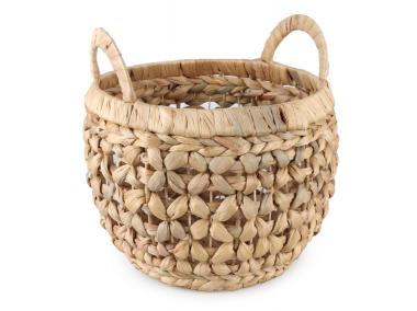 Zdjęcie: Kosz z hiacyntu wodnego z uchwytami 30x30x23/29 cm TIN TOURS