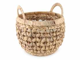 Kosz z hiacyntu wodnego z uchwytami 30x30x23/29 cm TIN TOURS